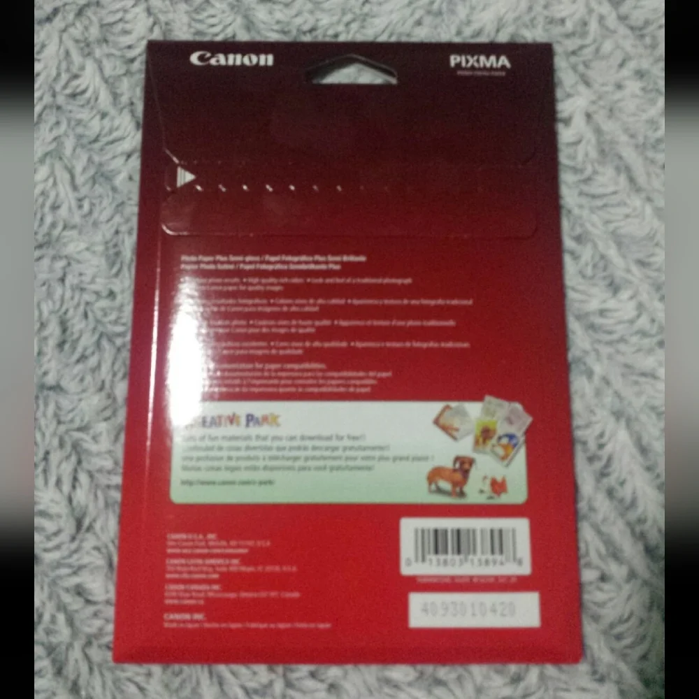 Canon Semi-Gloss photo paper
